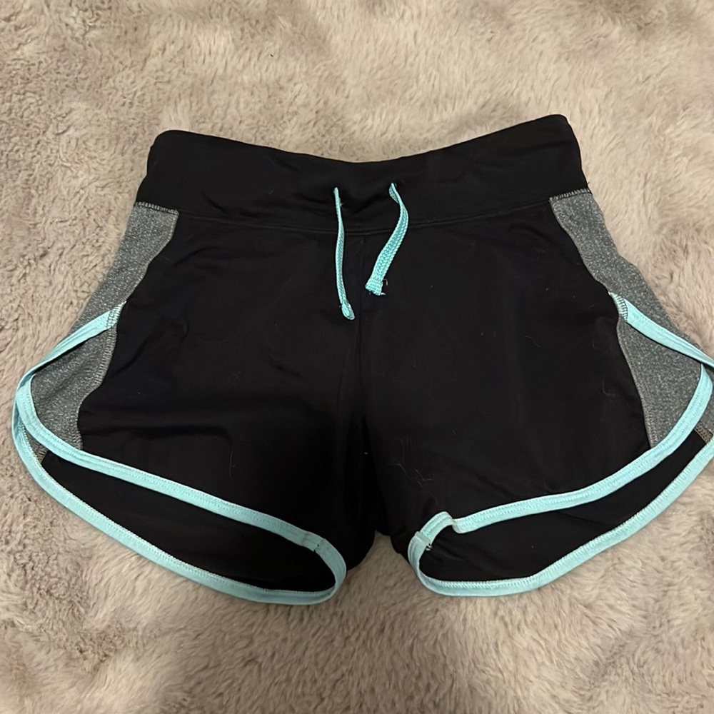 SO Black/Grey/Teal Shorts, Girls 10